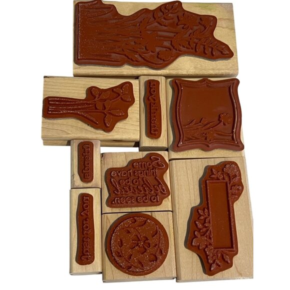 Stampin Up! "Just Believe" Wood-Mounted Rubber Stamp Set - Picture 2 of 3